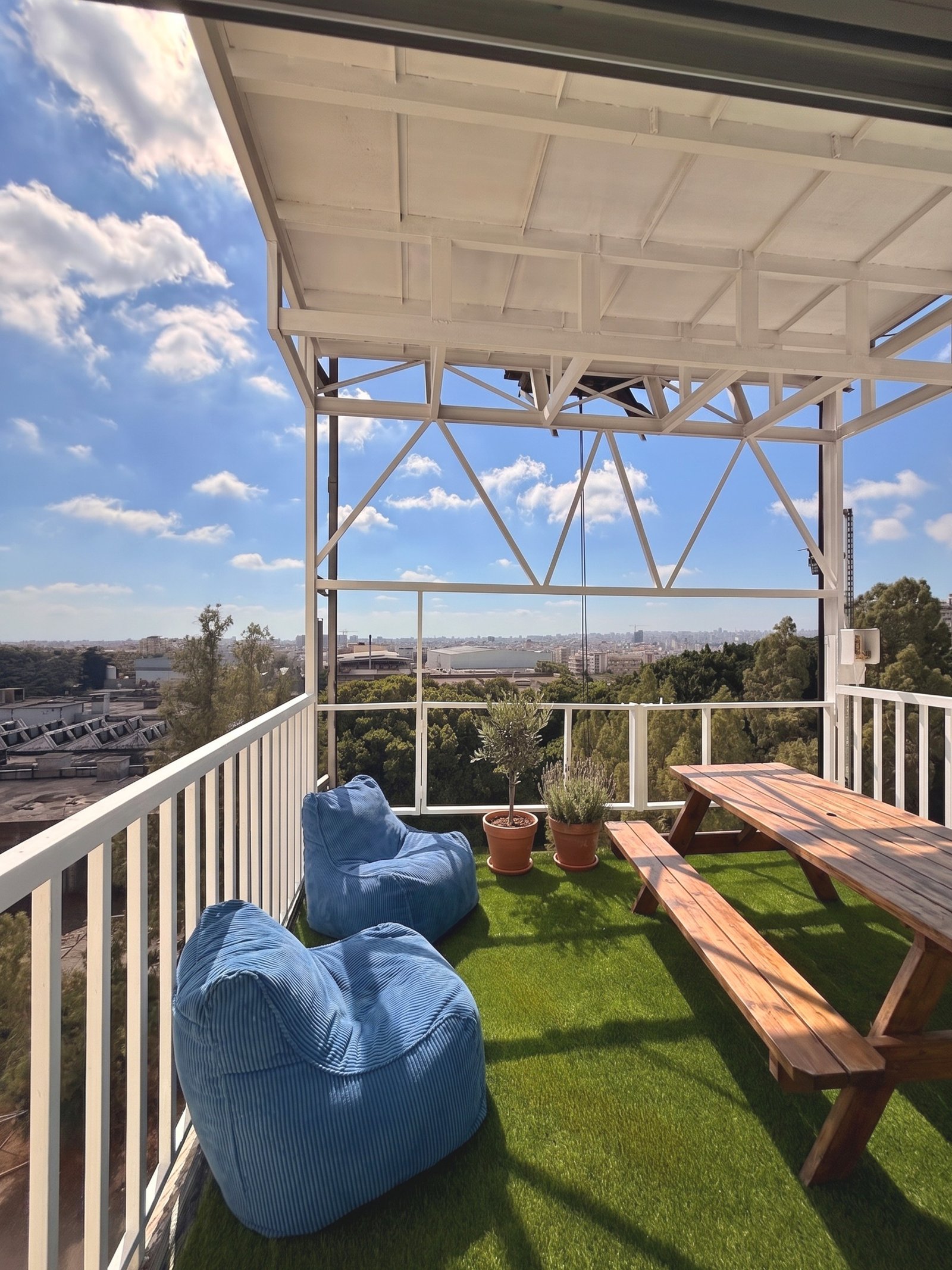 Rooftop garden terrace